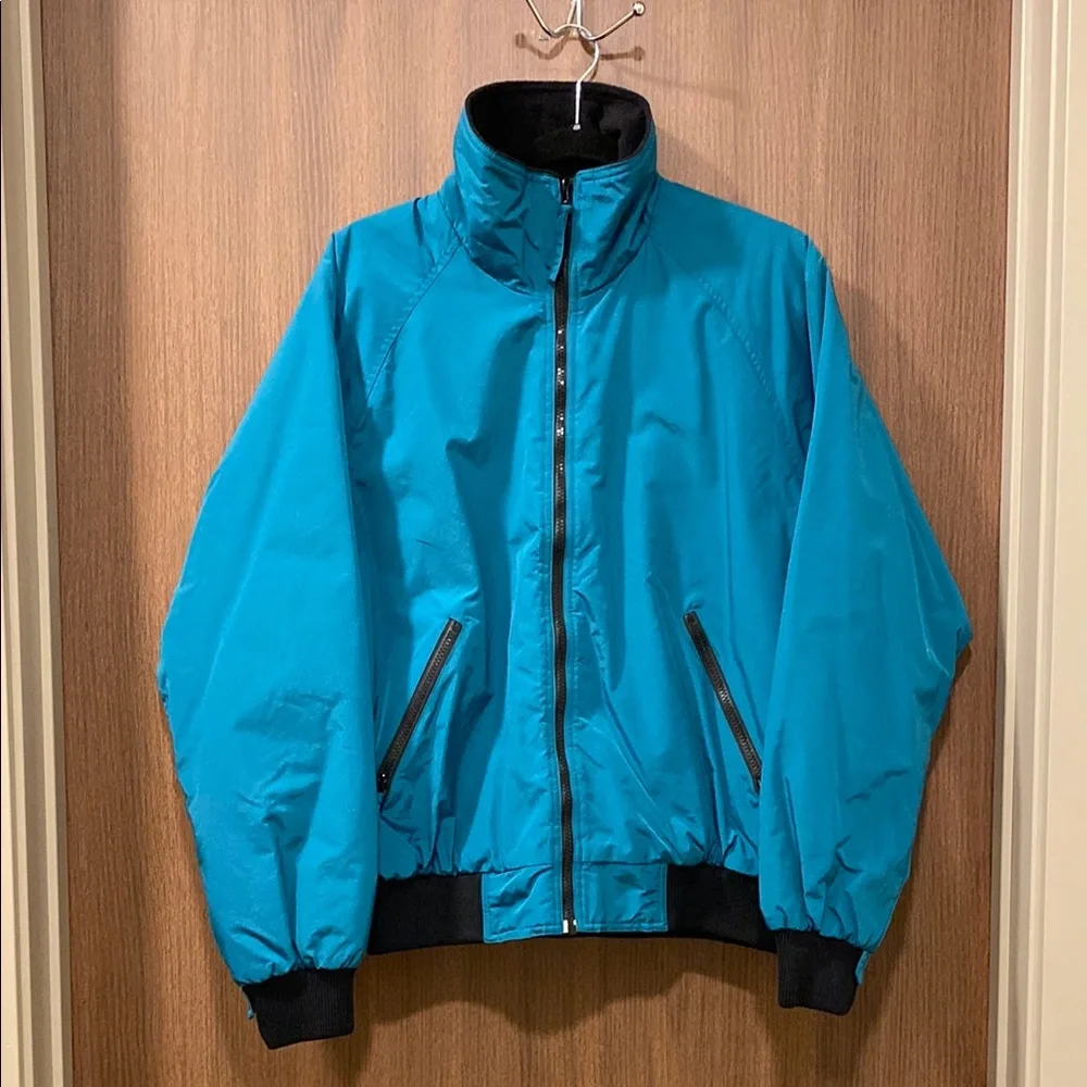 Uniforms To You (UTY)‎ Vintage Unisex Turquoise Nylon Bomber Jacket Size Medium